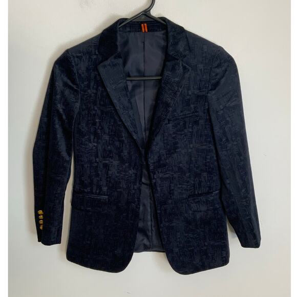 Isaac‎ Mizrahi Little Boys' Single-Breasted Velvet Blazer - Picture 1 of 4